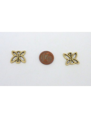 Breloque, connecteur papillon 15mm en métal...