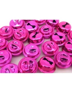 R-2 grelots soupière 15,8mm en métal couleur rose vif 2