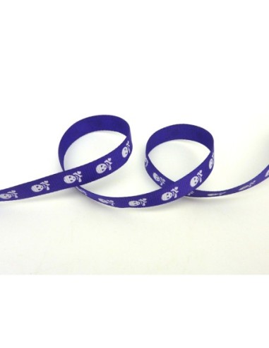Ruban fantaisie violet 10mm