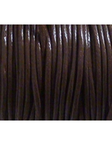 6m Cordon polyester enduit souple 1,5mm imitation cuir marron
