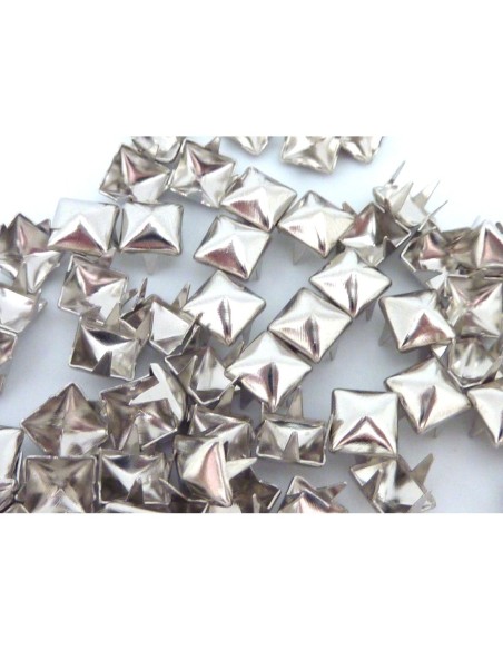 Clous griffe 6mm en métal argenté