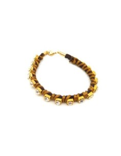 Chainette strass doré 4mm en métal 2