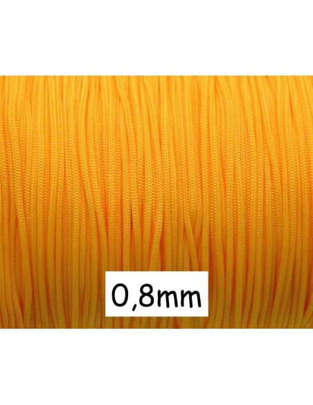 Fil nylon tressé 0,8mm orange tangerine pas cher Fil nylon tressé 0,8mm orange tangerine pas cher