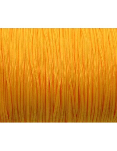 Cordon polyester tressé 0,8mm de couleur orange