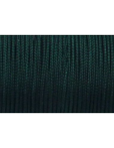 5m Fil polyester, nylon tressé 0,9mm vert bouteille - Shamballa - Wrap