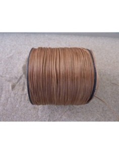 R-Fil polyester ciré plat de couleur marron clair, chair...