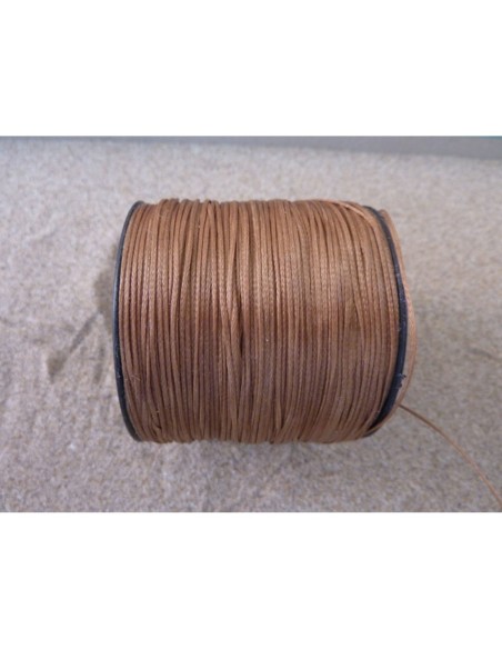 R-Fil polyester ciré plat de couleur marron clair, chair 0,6mm