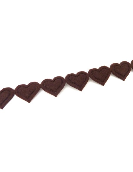 Patch Coeur thermocollant de couleur marron