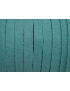 1m Cordon plat daim synthétique 5mm bleu pâle