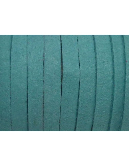 1m Cordon plat daim synthétique 5mm bleu pâle
