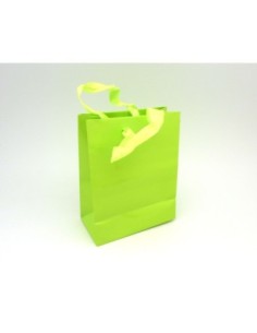R-Pochette cadeaux en papier glacé vert anis quasi fluo... 2