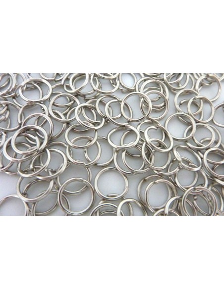 Anneau de jonction épais 8mm en métal argenté