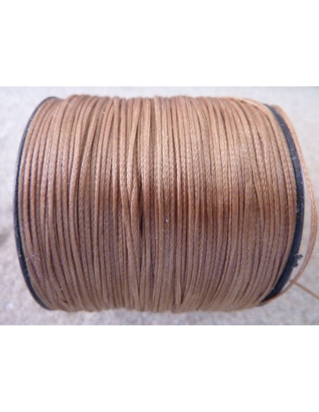 R-Fil polyester ciré plat de couleur marron clair, chair 0,6mm