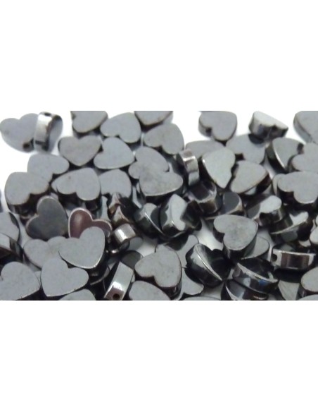 R-5 Perles hématite coeur, lisse 5,7mm