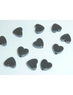 R-5 Perles hématite coeur, lisse 5,7mm 2