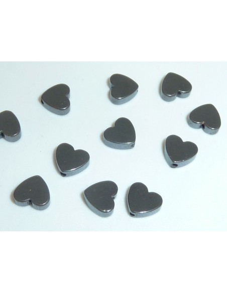 R-5 Perles hématite coeur, lisse 5,7mm