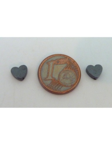 R-5 Perles hématite coeur, lisse 5,7mm
