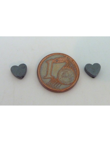 R-5 Perles hématite coeur, lisse 5,7mm