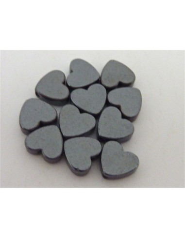 R-5 Perles hématite coeur, lisse 5,7mm