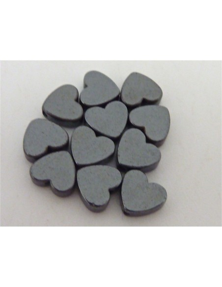 R-5 Perles hématite coeur, lisse 5,7mm
