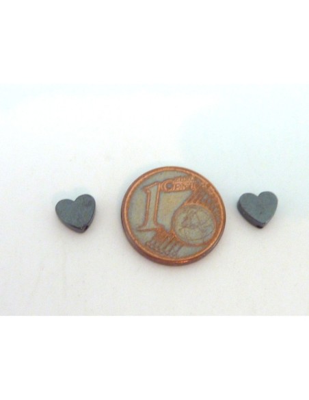 R-5 Perles hématite coeur, lisse 5,7mm