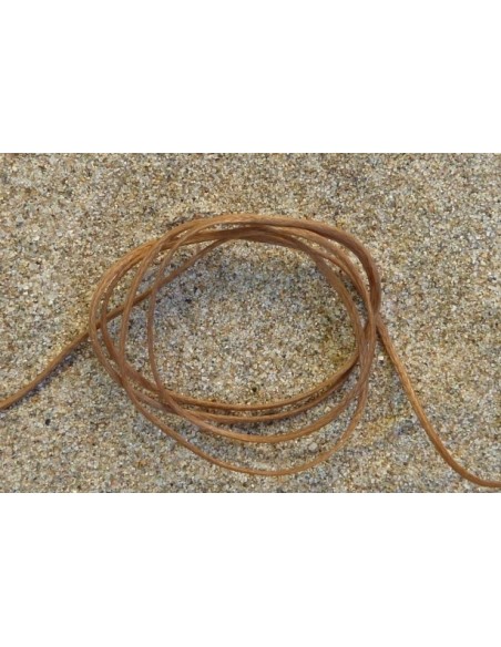 R-Fil polyester ciré plat de couleur marron clair, chair 0,6mm