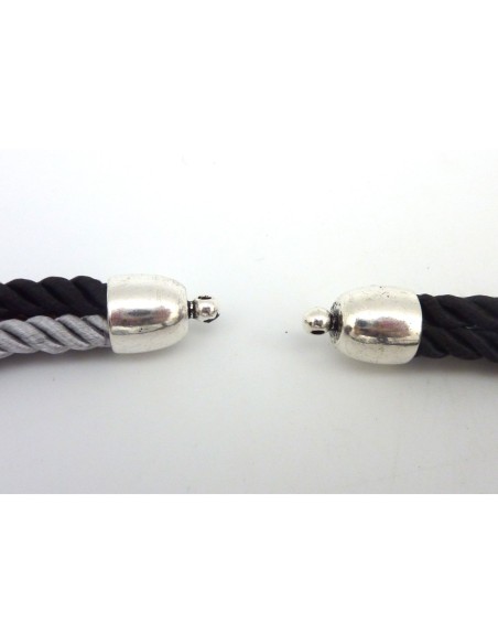 Embout argenté pas cher pour cordon cuir de 10mm