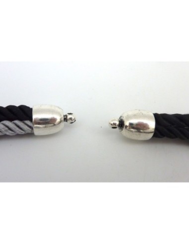 R-2 Embouts rond pour cordon 10mm en métal...