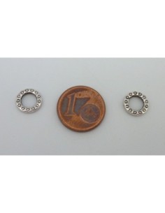 50 Perles intercalaire anneau gravé de rond en métal... 2