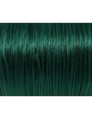 Cordon pour bijoux satiné vert sapin foncé