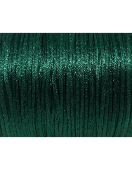 Cordon pour bijoux satiné vert sapin foncé
