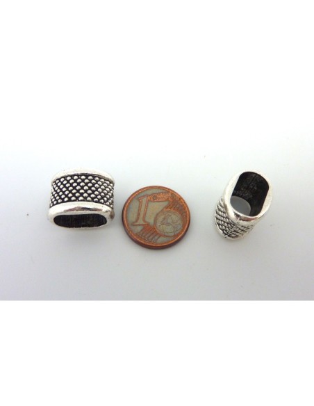  Perle passant tube pour cordon cuir 11mm