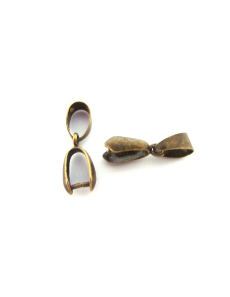 Attache pendentif de couleur bronze en métal