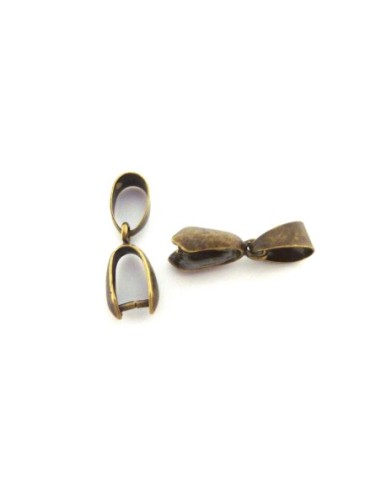 Attache breloque de couleur bronze en métal