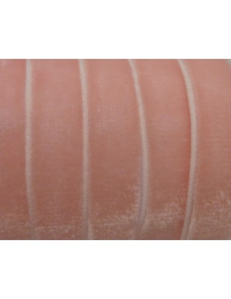 Ruban velours élastique Misty rose