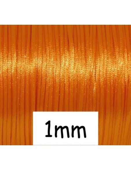 Cordon queue de rat orange 1mm