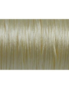 Cordon Queue de rat 1mm jaune pâle brillant satiné Ficelle chinoise 2