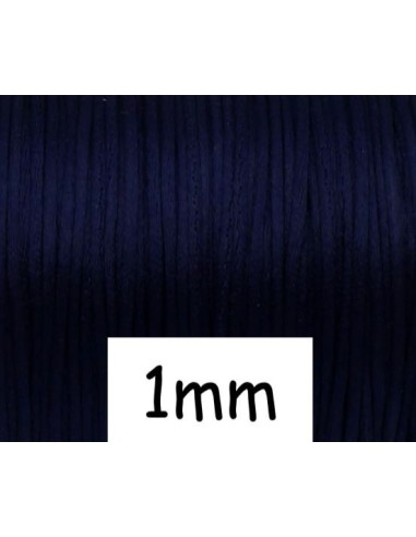 Cordon queue de rat bleu marine foncé 1mm