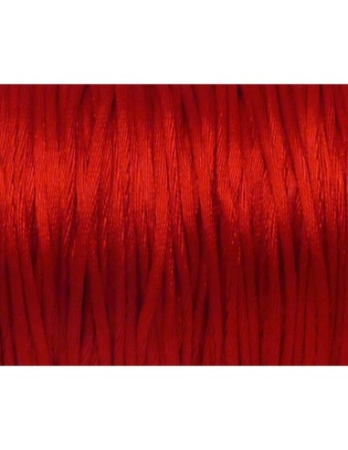 Cordon Queue de rat 1mm rouge tomate satiné