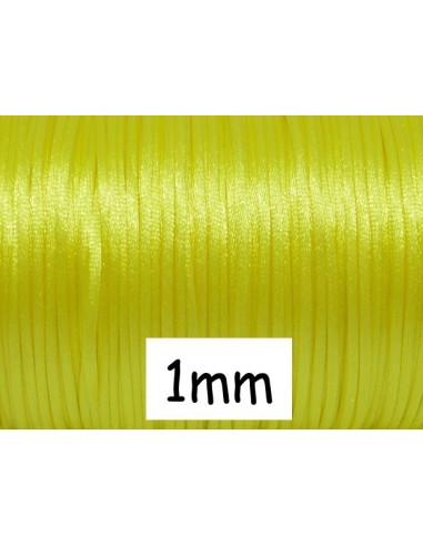 Cordon queue de rat jaune citron 1mm