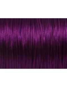  Cordon Queue de rat 1mm rose bysantin, violine brillant satiné 2