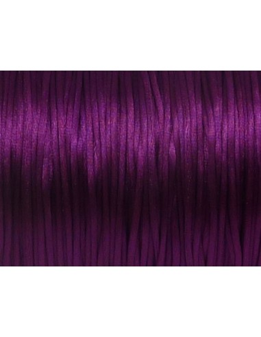 Cordon pour bijoux 1mm rose bysantin satiné