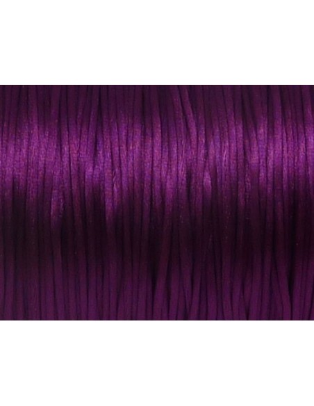 Cordon pour bijoux 1mm rose bysantin satiné