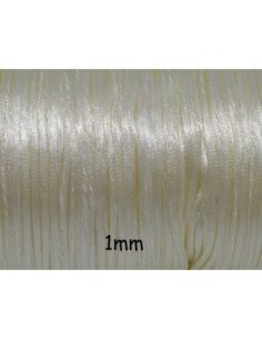 cordon queue de rat 1mm blanc coquille d'oeuf