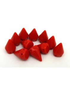 R-5 perles clous connecteur 15x10mm rouge double trous -...