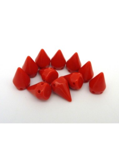 R-5 perles clous connecteur 15x10mm rouge...