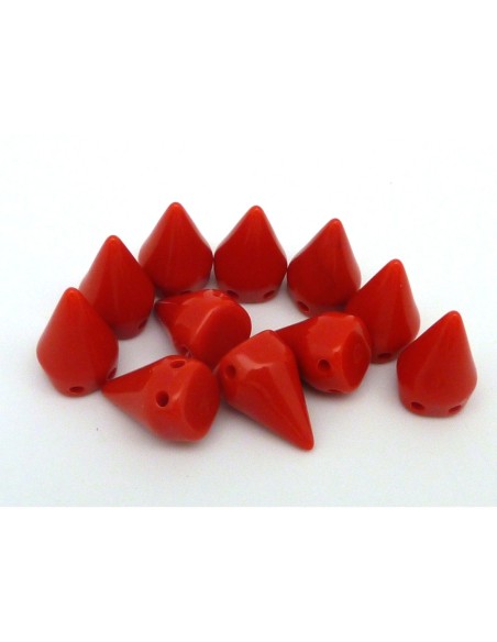 R-5 perles clous connecteur 15x10mm rouge double trous - Punk Rock