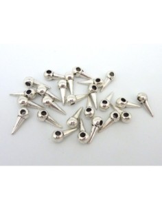 25 clous, pointes, breloque 14mm en métal argenté - Punk... 2
