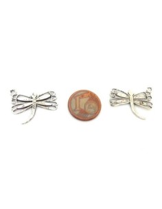 Breloque libellule en métal argenté pour création DIY 2