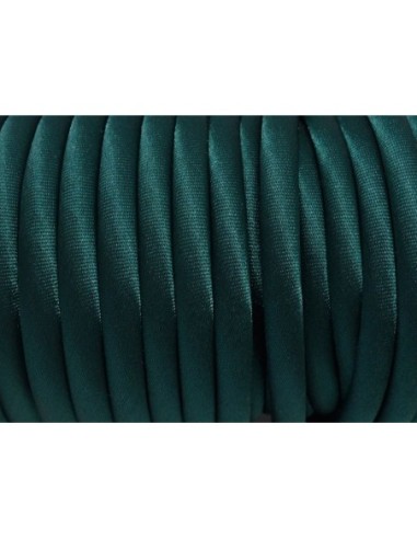 Cordon 5mm en polyester satiné sur cordon pvc creux vert bouteille impérial soyeux